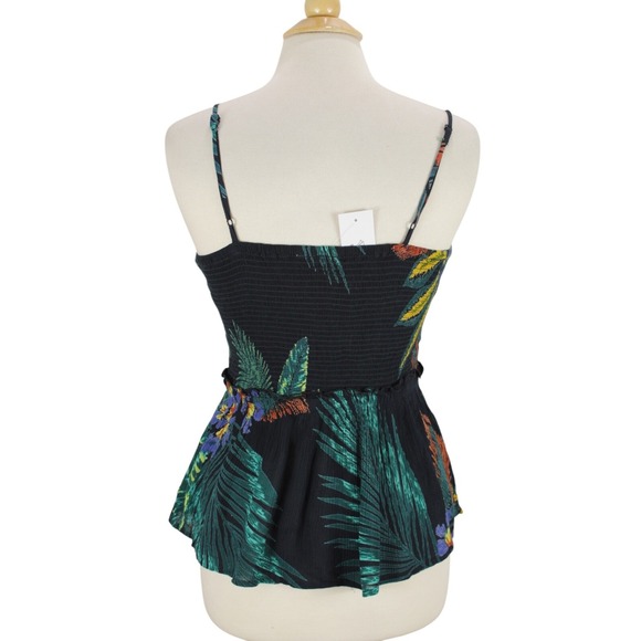 NWT Patrons of Peace Tank Top size M Smocked Crinkle Tropical Marine - Picture 3 of 10